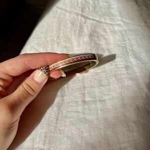 Coach Pink/Cream/Burgundy Bangle Bracelet
